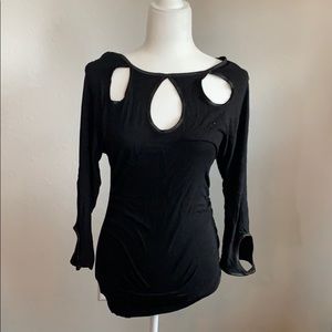 ArdenB Long Sleeve Key Hole Top